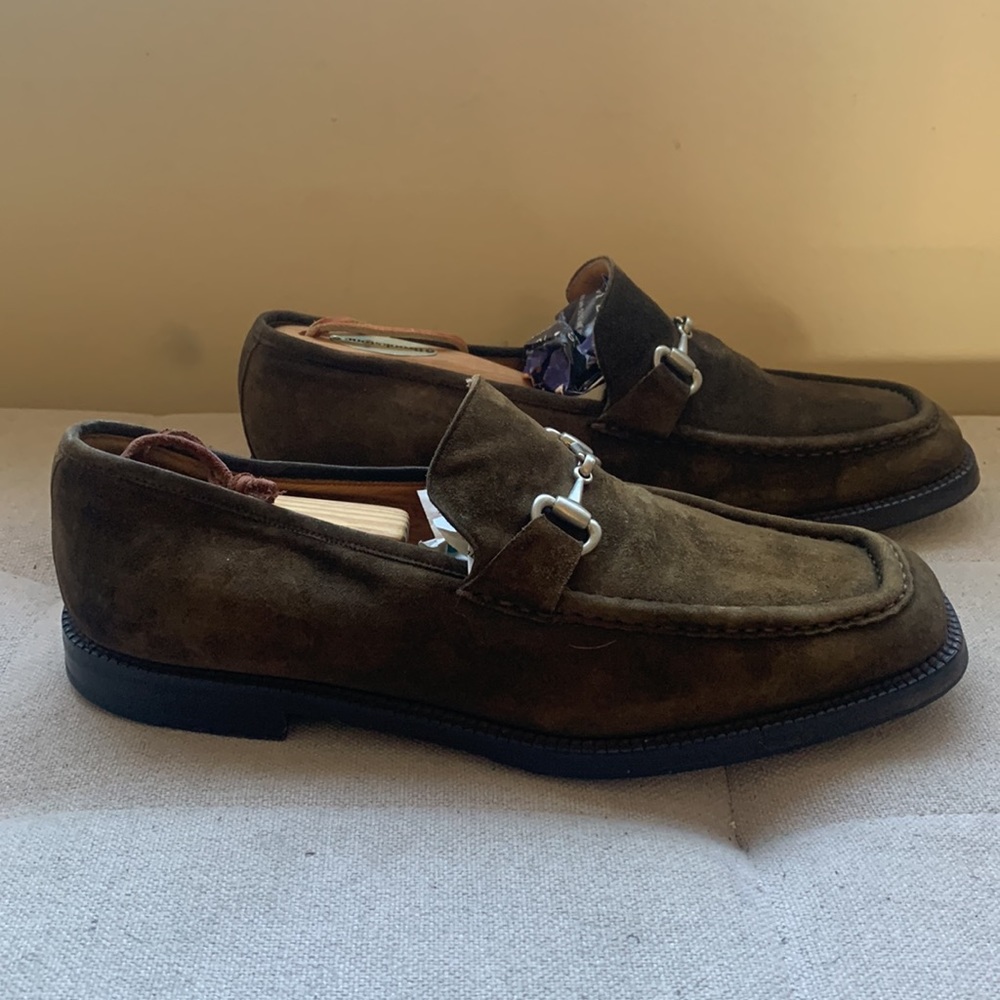 City Slicker Men's Brown Suede Shoes with Horsebit Size 10 SB11 - Picture 4 of 15